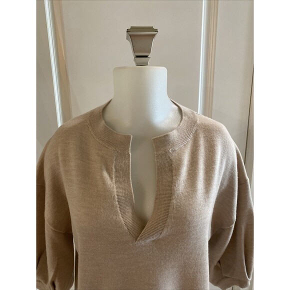 THE RESET R Label Pale Pink Pullover Short Sleeve Wool Sweater -Size XS - Picture 2 of 14